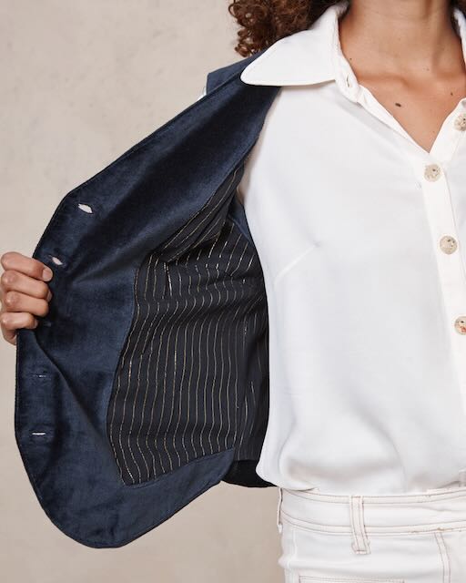 Mimi velvet waistcoat - Navy