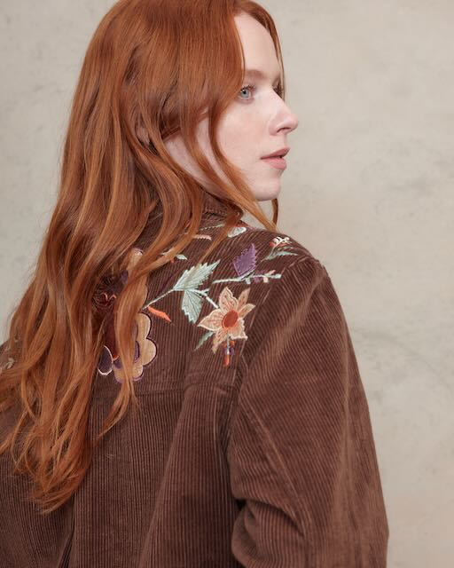 Romy Cord Shacket  - Brown